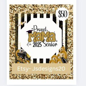 Proud mama of a 2025 senior money holder card - grad - money gifts -